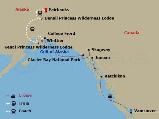 Itinerary map