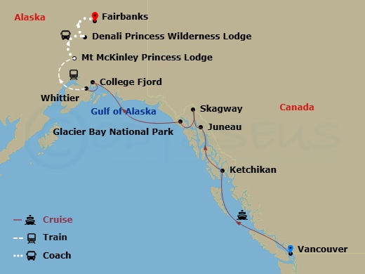 Itinerary map