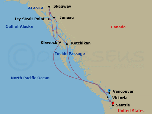 Itinerary map