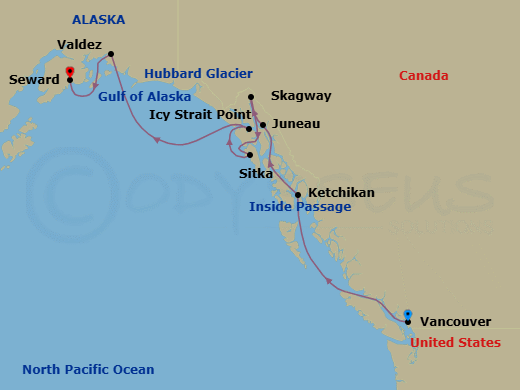 Itinerary map