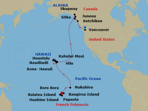 Itinerary map
