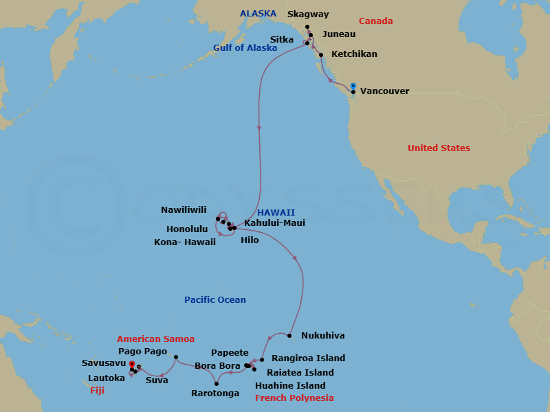 Itinerary map