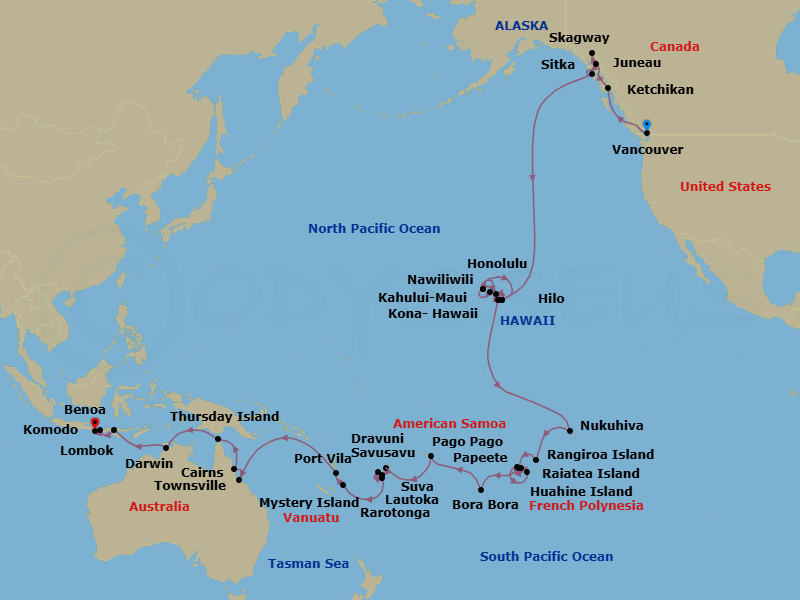 Itinerary map