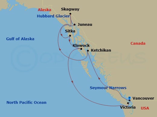 Itinerary map