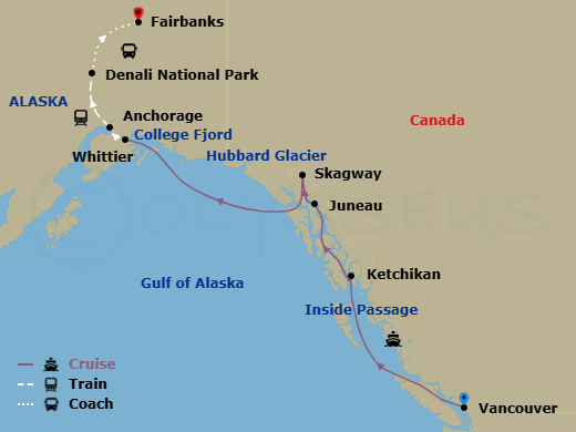 Itinerary map