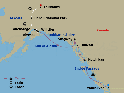 Itinerary map