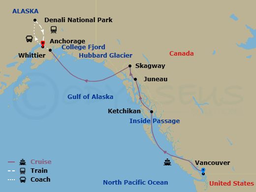 Itinerary map