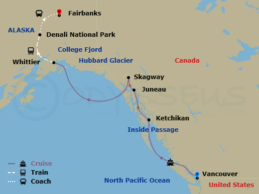 Itinerary map