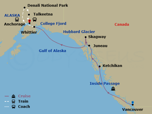 Itinerary map