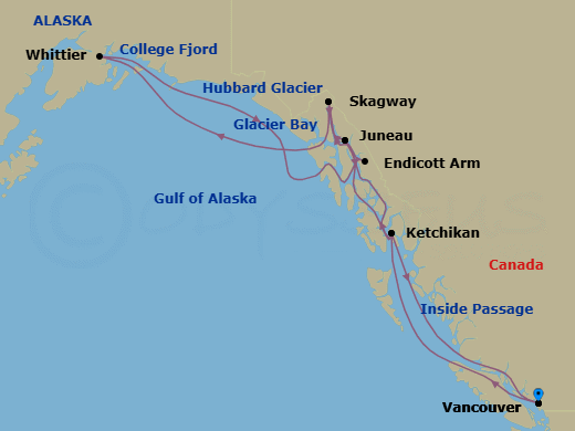 Itinerary map