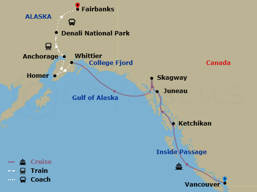 Itinerary map