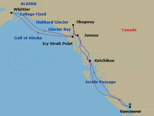 Itinerary map