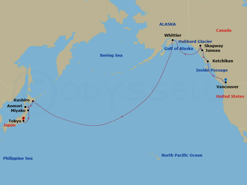 Itinerary map