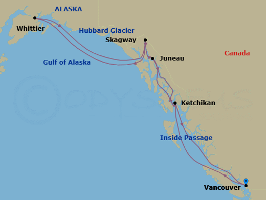 Itinerary map