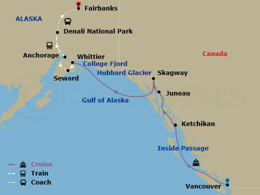 Itinerary map
