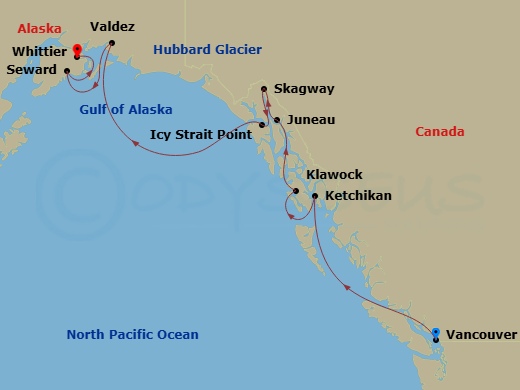 Itinerary map
