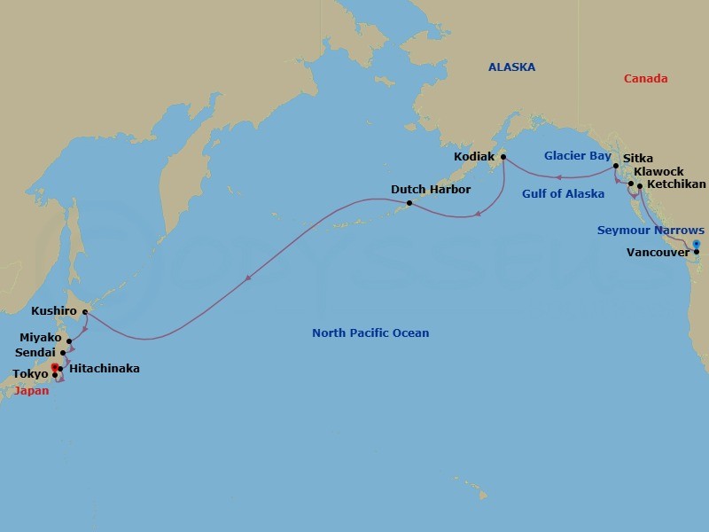 Itinerary map