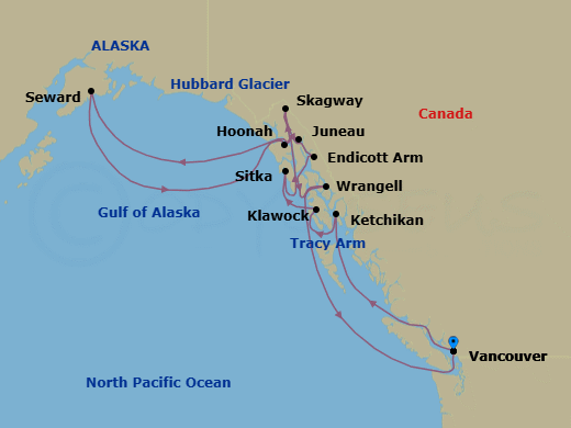 Itinerary map