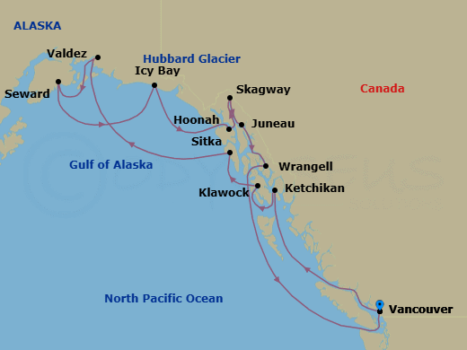 Itinerary map