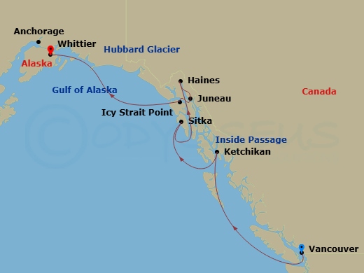 Itinerary map
