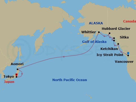 Itinerary map