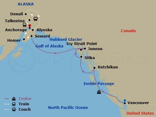 Itinerary map
