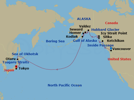 Itinerary map