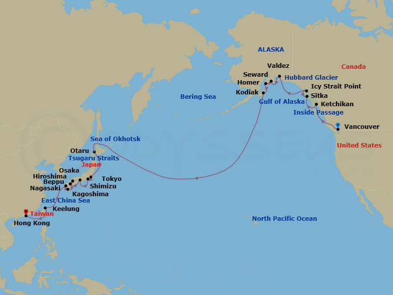 Itinerary map