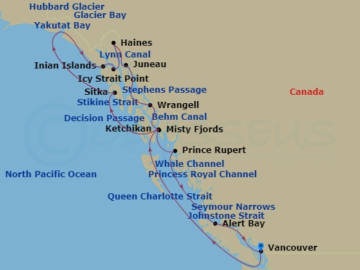 Itinerary map