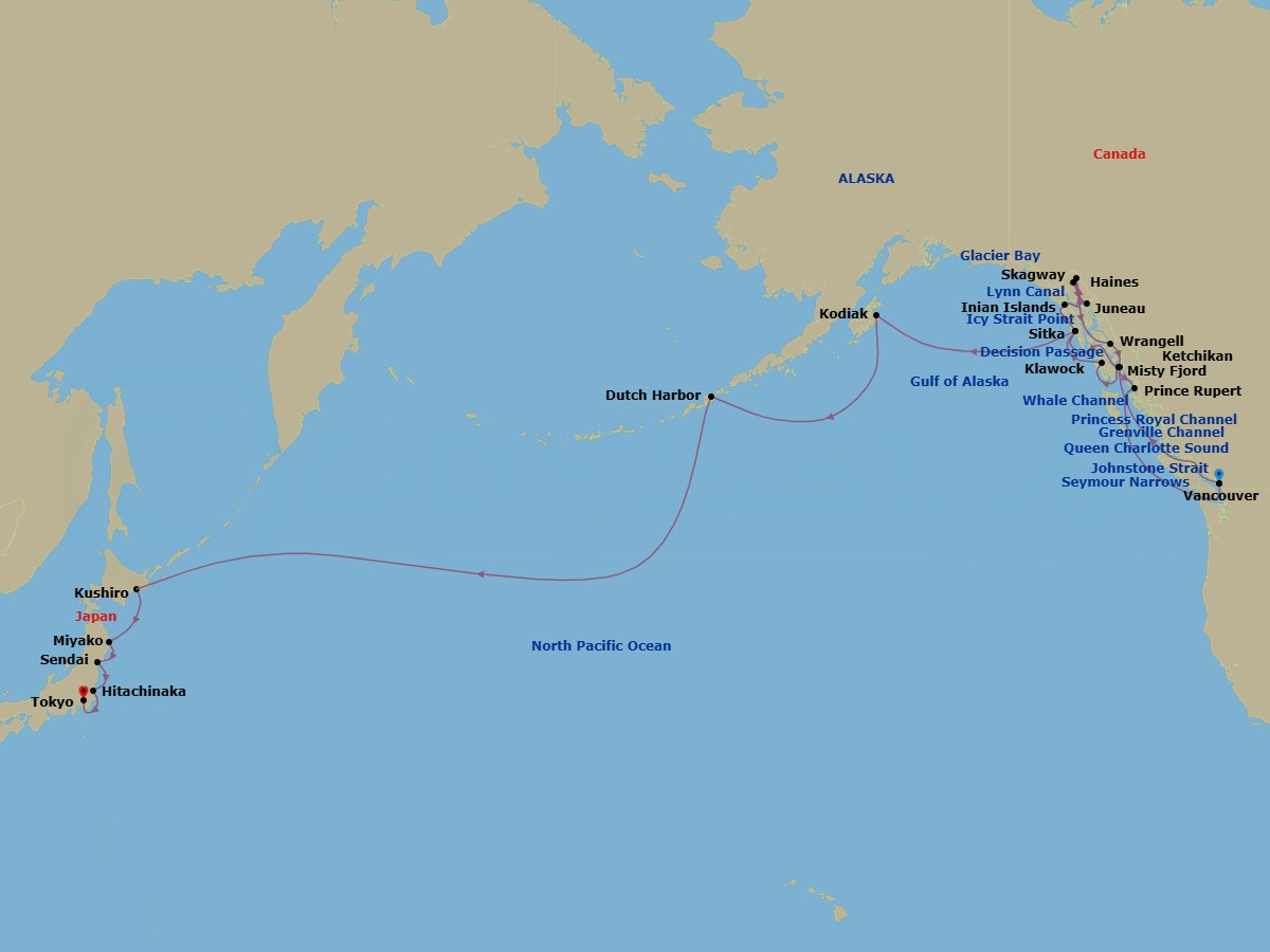 Itinerary map