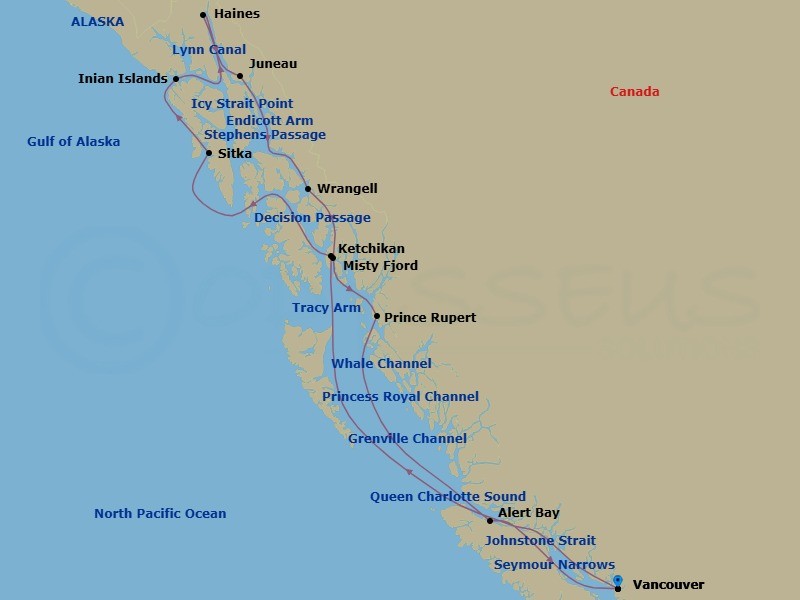 Itinerary map