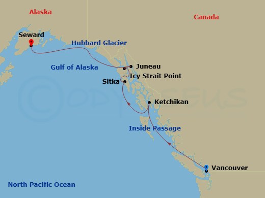 Itinerary map