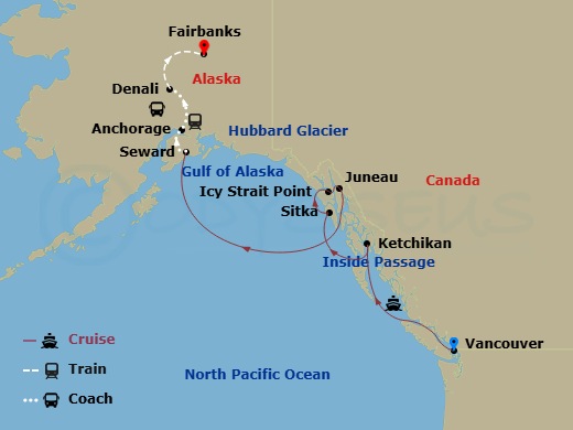 Itinerary map