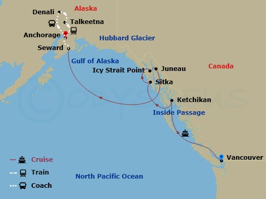 Itinerary map