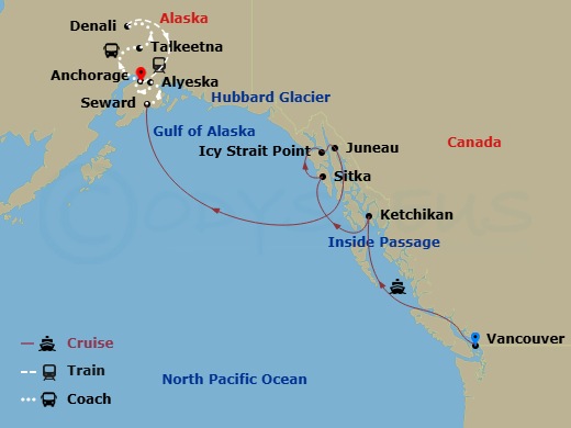 Itinerary map