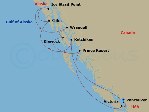 Itinerary map
