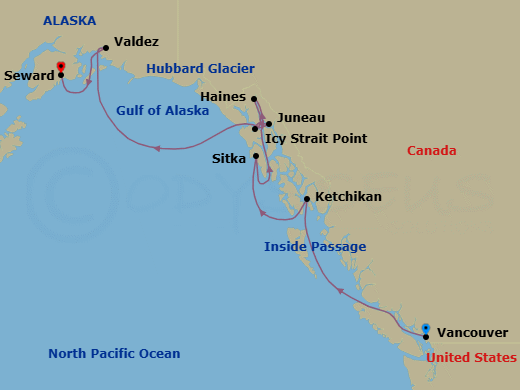 Itinerary map