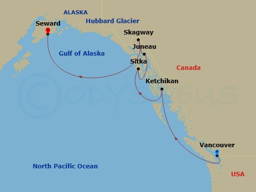 Itinerary map