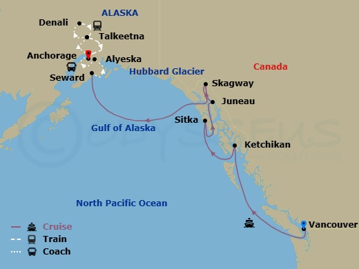 Itinerary map