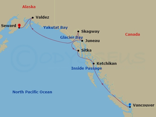 Itinerary map