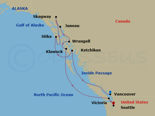Itinerary map