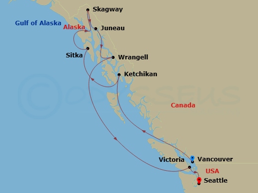 Itinerary map