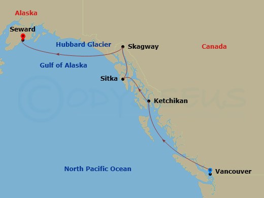Itinerary map