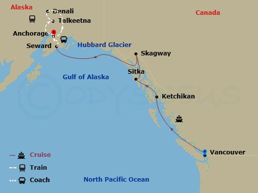 Itinerary map