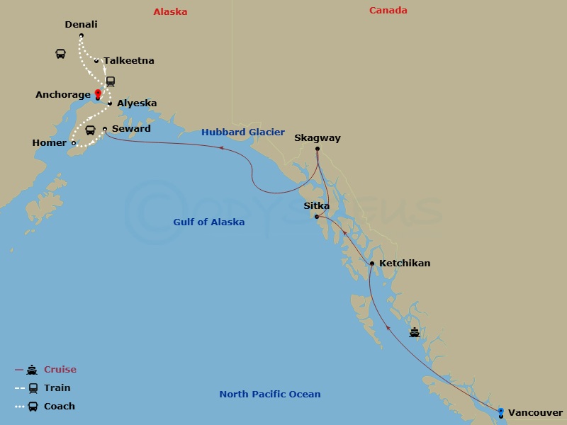 Itinerary map