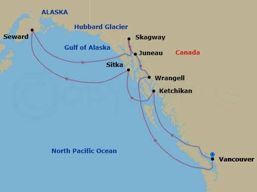 Itinerary map