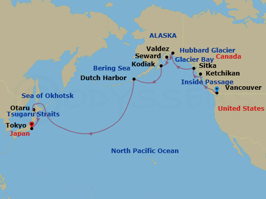 Itinerary map