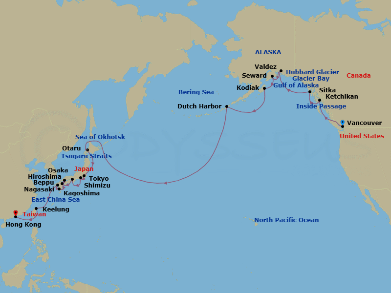 Itinerary map