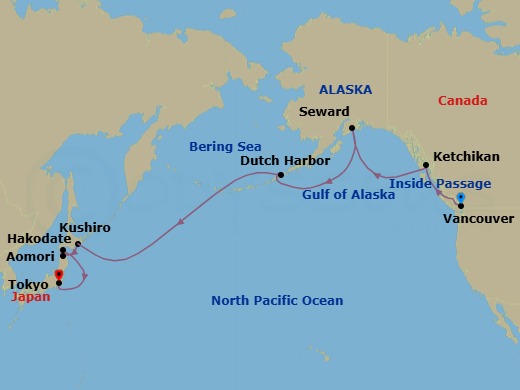 Itinerary map
