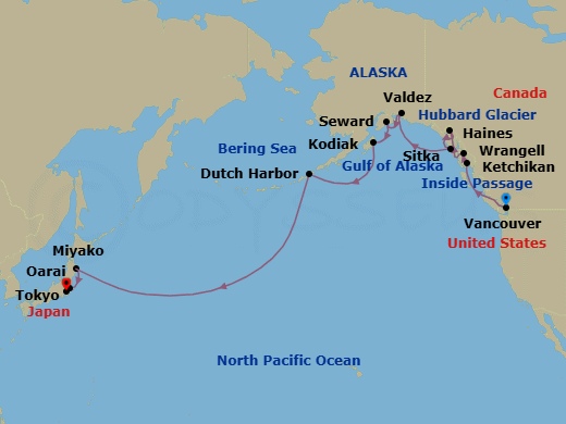 Itinerary map